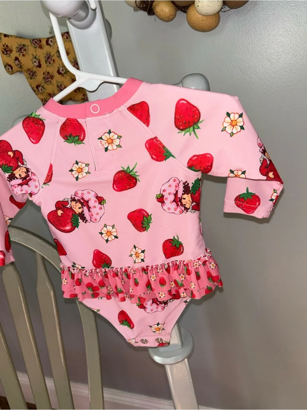 Strawberry Shortcake 3mos Pink Baby One-Piece Swim Suit